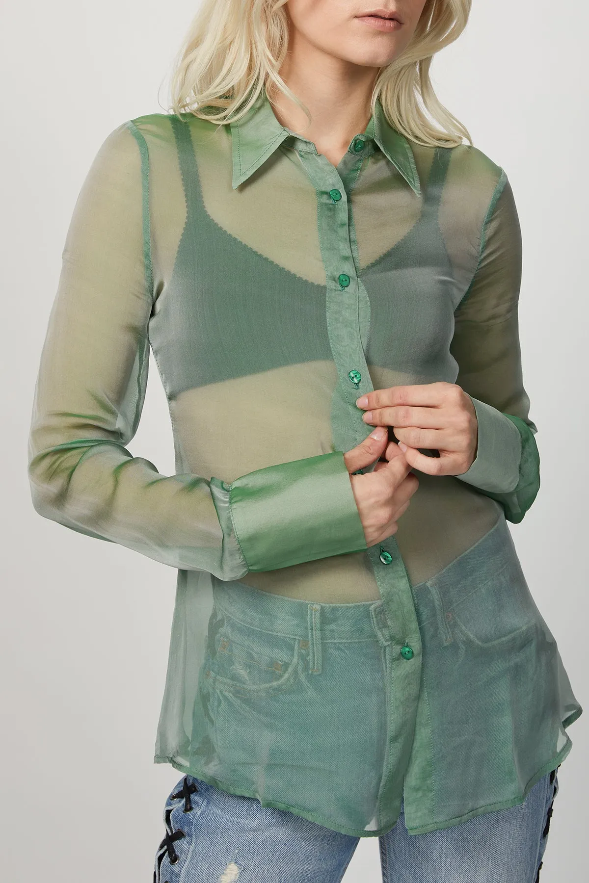 CHIFFON SLIM SHIRT