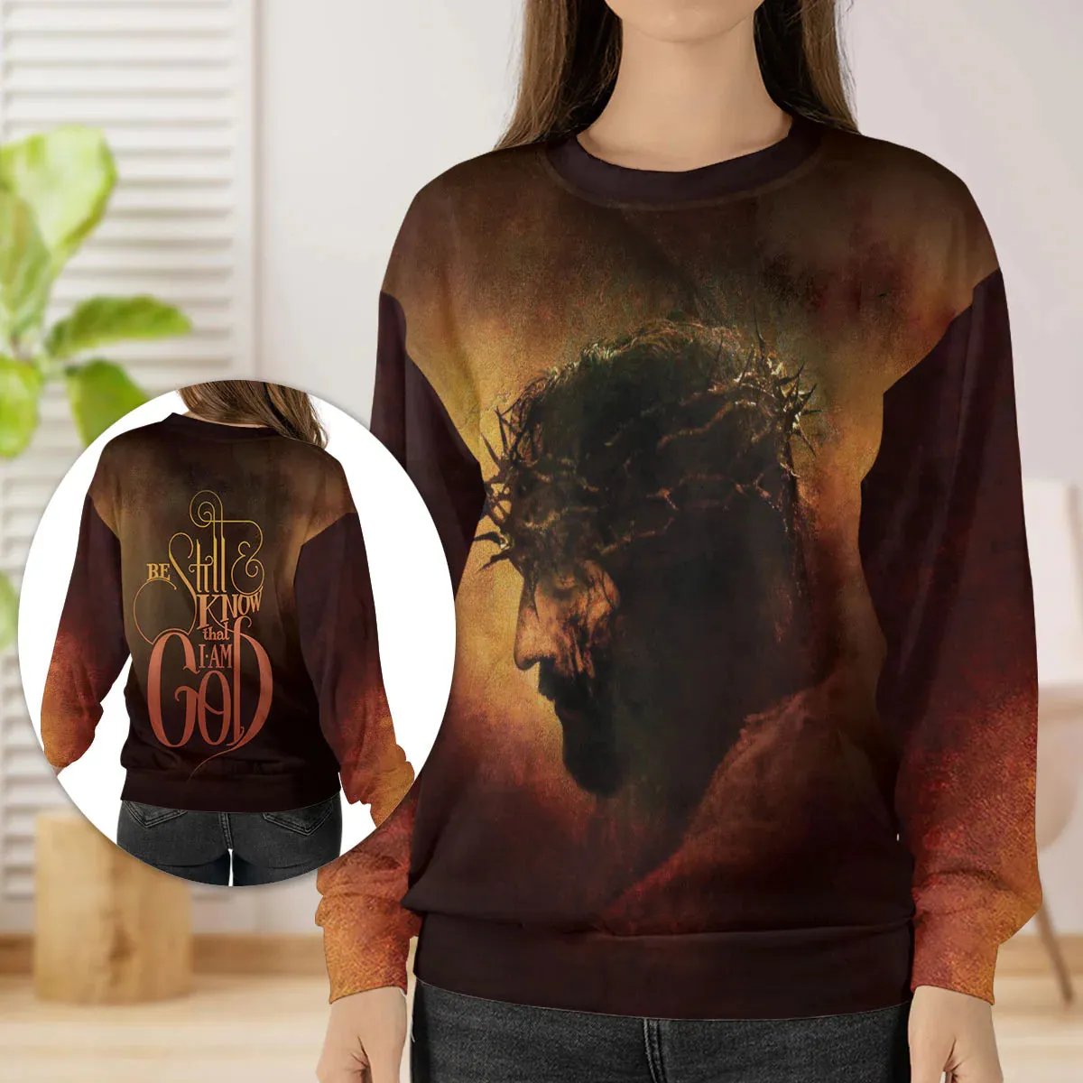 Christianartbag 3D Sweater, Be Still And Know That I Am God, Unisex Sweater, Christmas Gift.