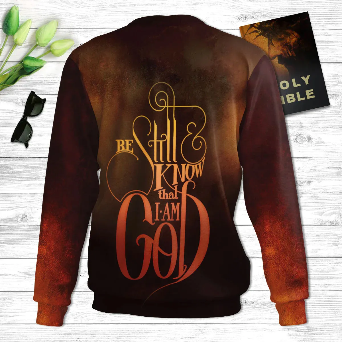 Christianartbag 3D Sweater, Be Still And Know That I Am God, Unisex Sweater, Christmas Gift.