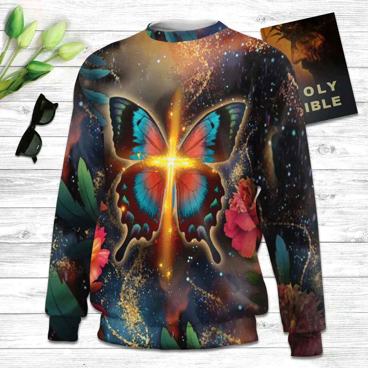 Christianartbag 3D Sweater, God Is Within Her Psalm 46:5, Unisex Sweater, Christmas Gift.