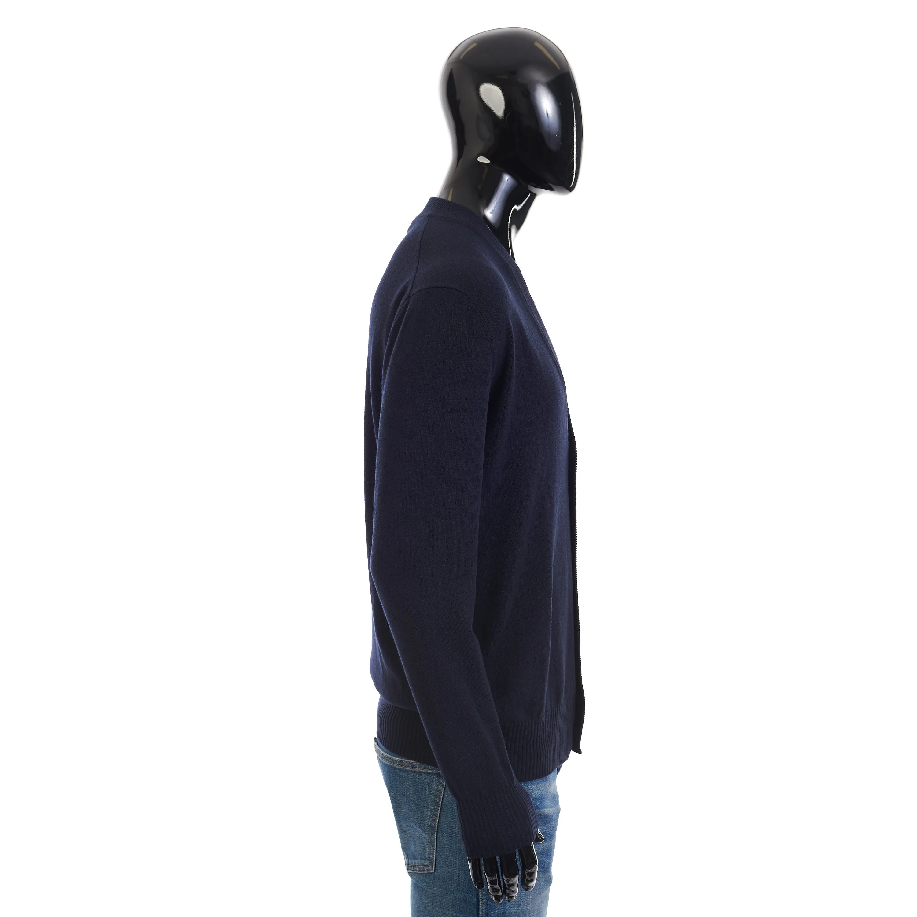 Classic Cardigan In Navy Blue Baby Cashmere