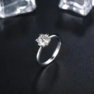 Classic Six Claw with Arrow Tipped Claws, 1.00ct Round Cut