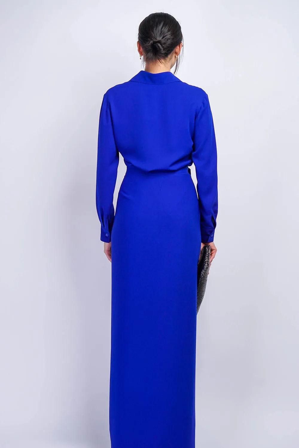 Cobalt Blue Button Up Jennifer Dress Shirt