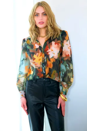 COLLETTE BLOUSE AUTUMN FLORAL 3592074A