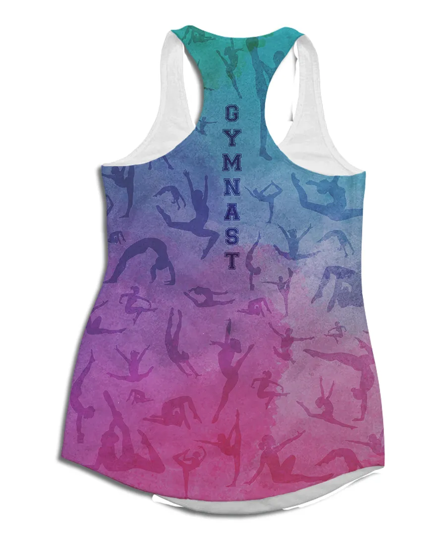 Colorful Gymnast Racerback Tank Top
