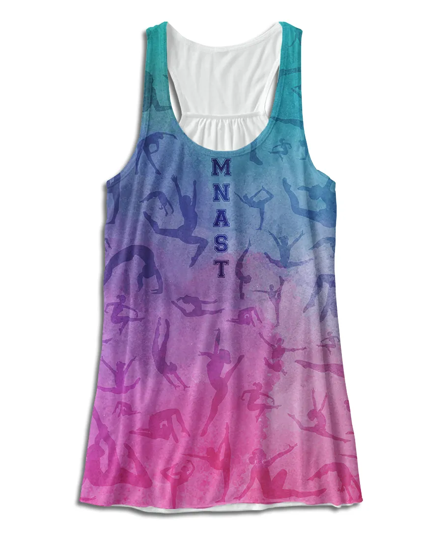Colorful Gymnast Racerback Tank Top