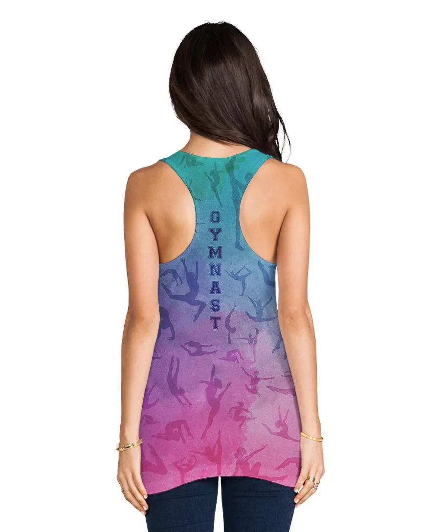 Colorful Gymnast Racerback Tank Top