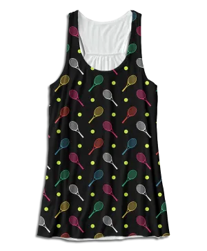 Colorful Tennis Racerback Tank Top