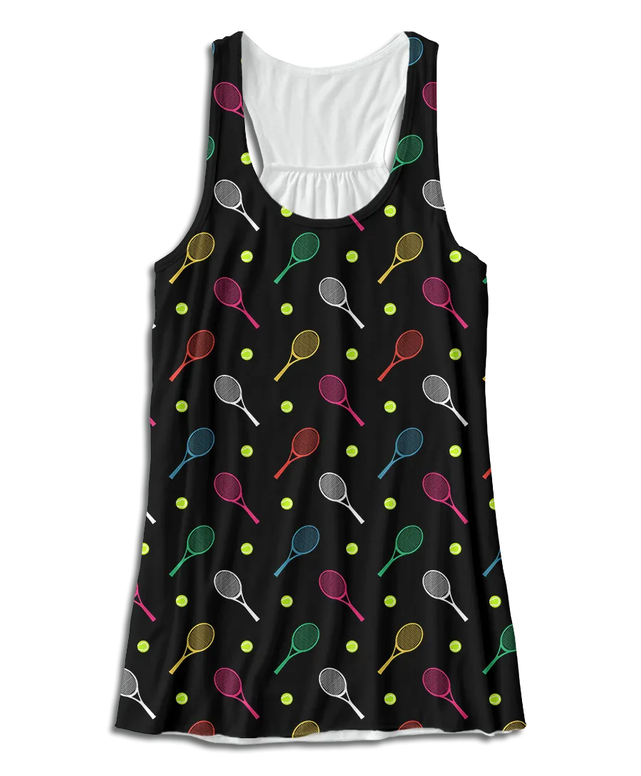 Colorful Tennis Racerback Tank Top