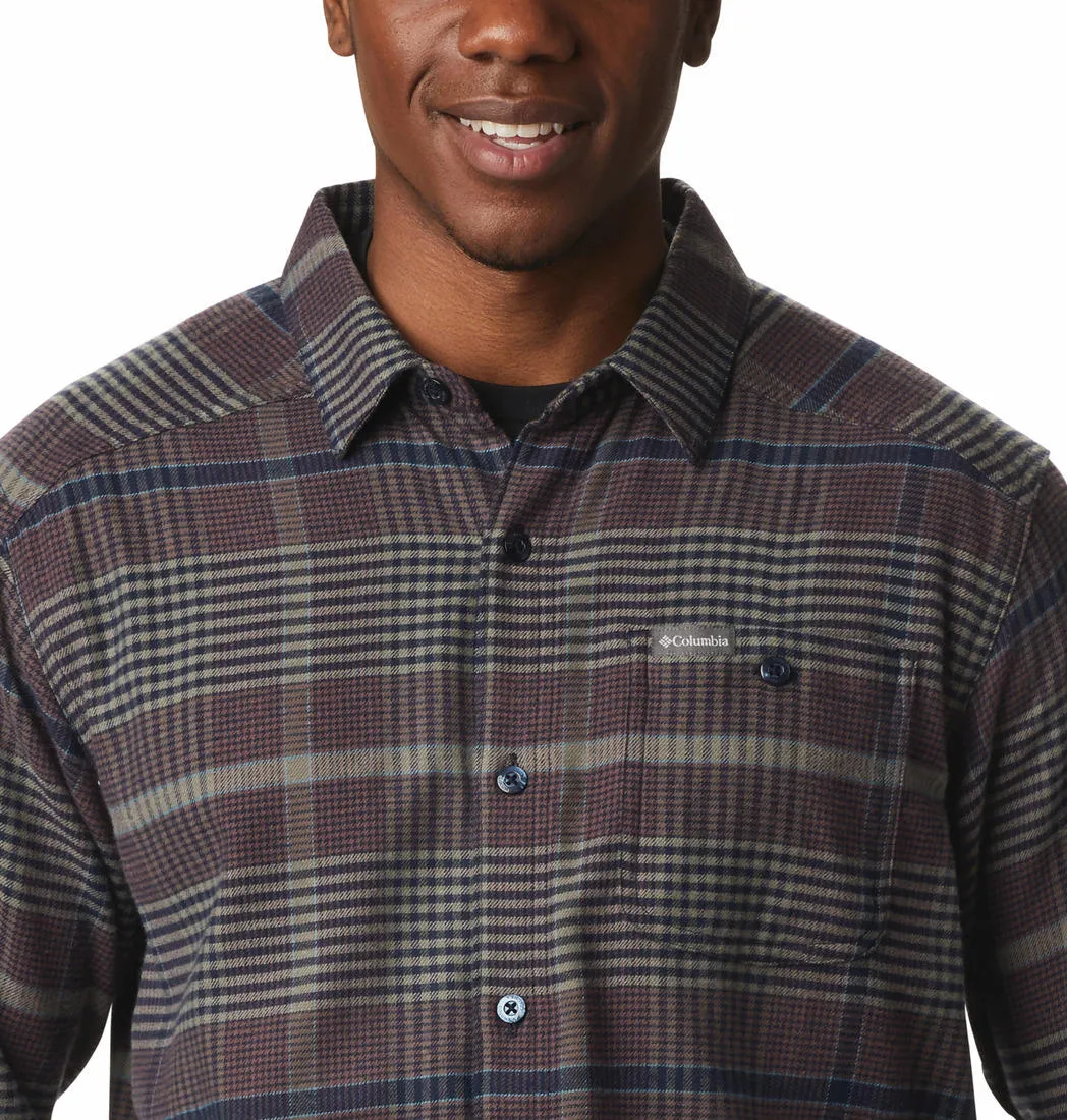 Columbia Men Brown Cornell Woods Flannel Long Sleeve Shirt