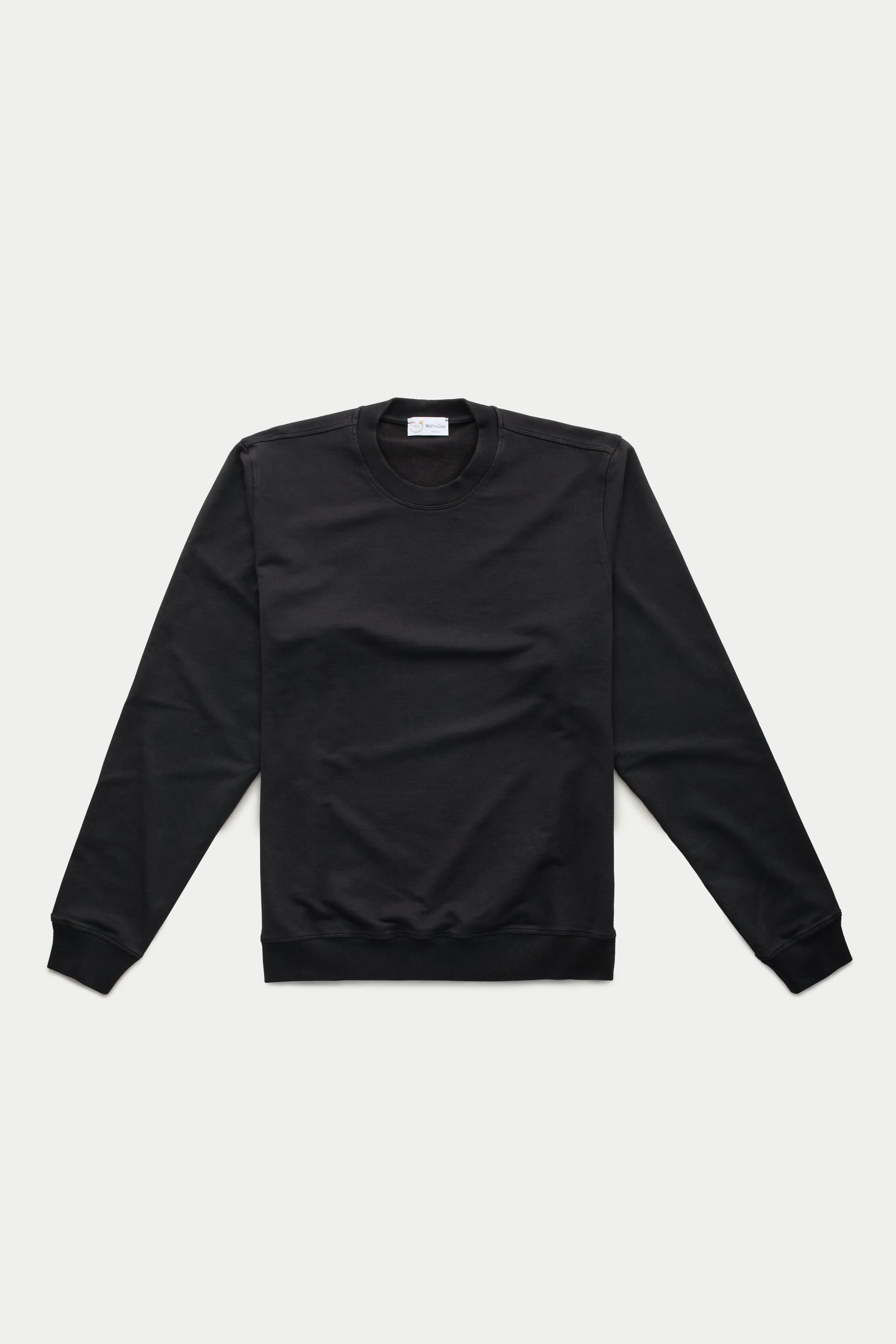 Cotton Modal Relaxed Crewneck Sweatshirt Black Beauty
