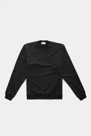 Cotton Modal Relaxed Crewneck Sweatshirt Black Beauty