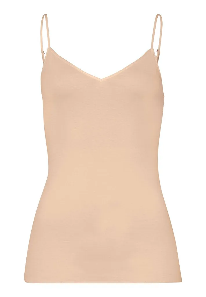 Cotton Seamless - V-Neck Spaghetti Top