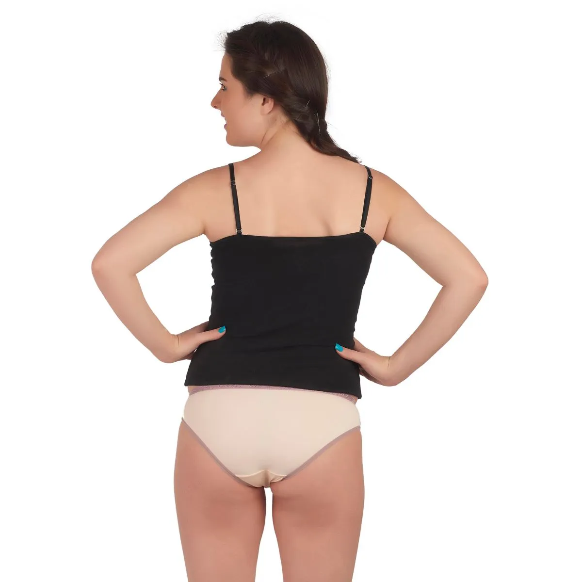 Cotton spandex detachable straps Camisole