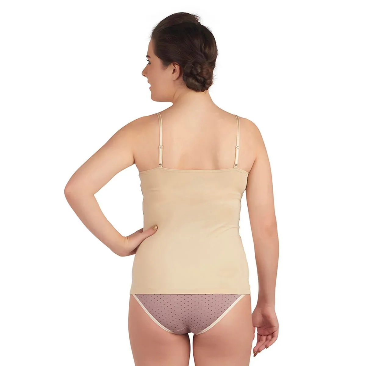 Cotton spandex detachable straps Camisole