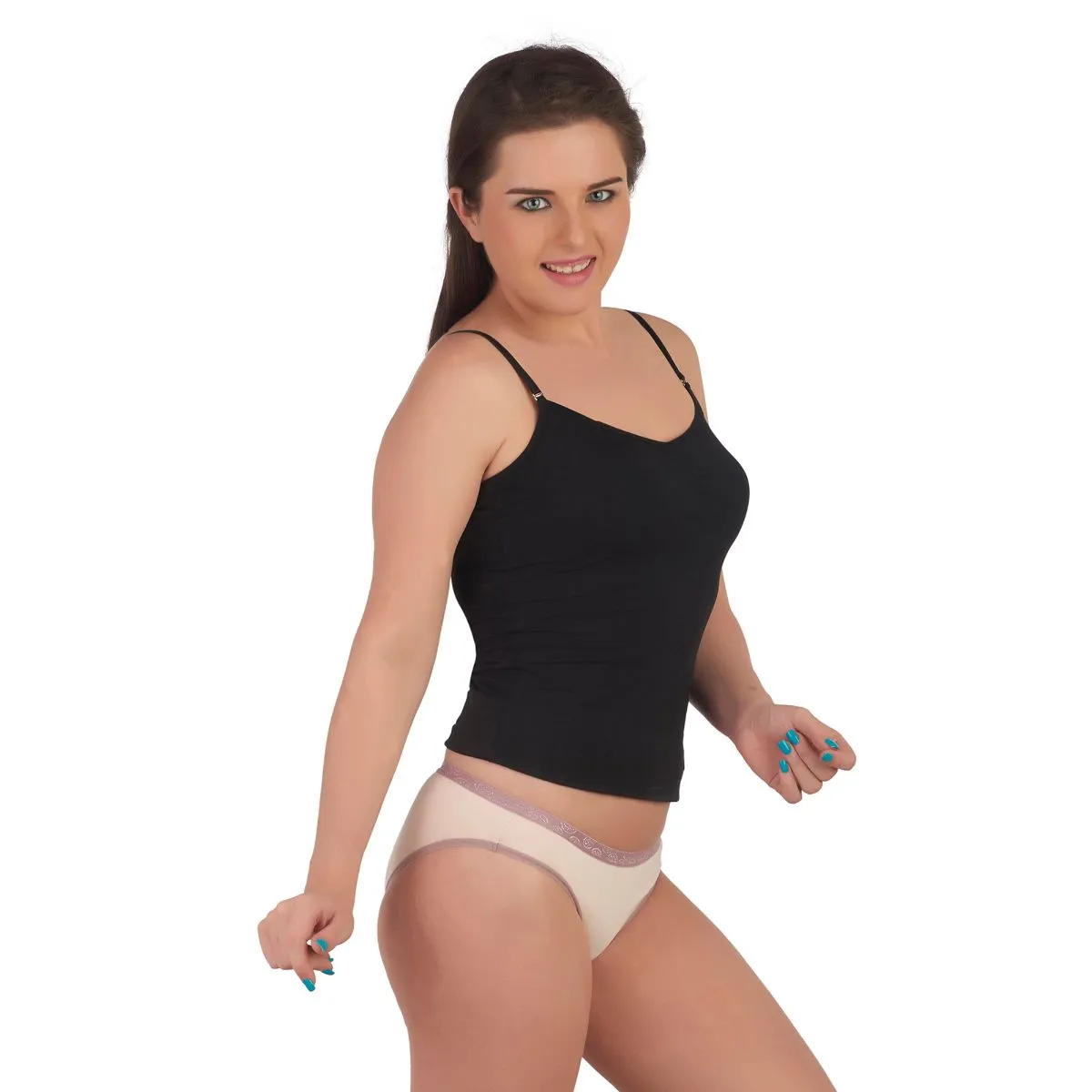 Cotton spandex detachable straps Camisole