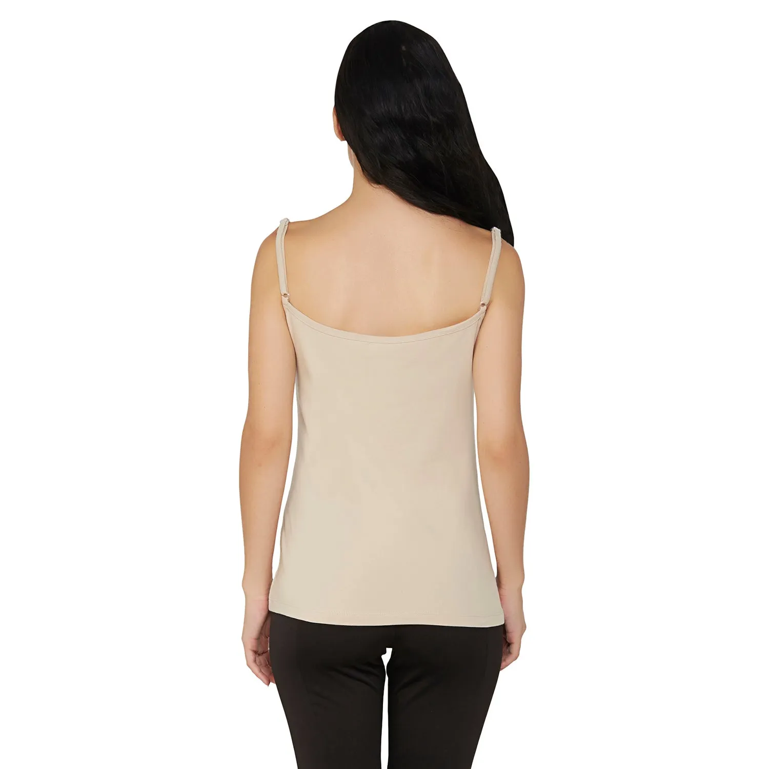 Cotton Spandex Spaghetti Knitted Slip