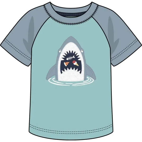 CR Sports Shark Applique Raglan Mix Top