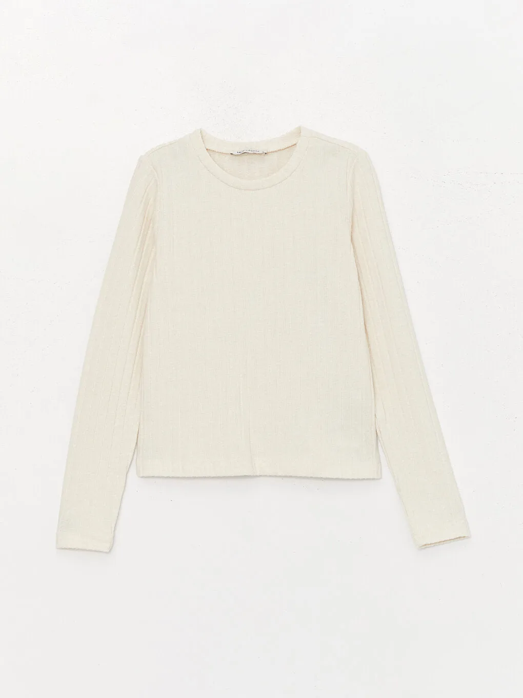 Crew Neck Plain Long Sleeve Women T-Shirt