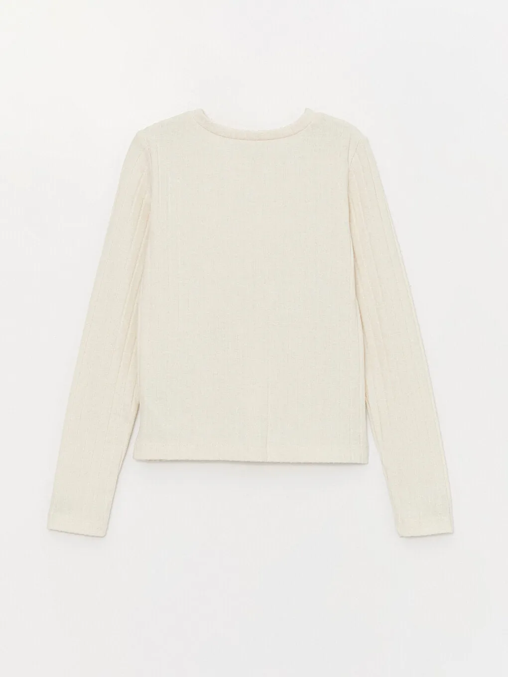 Crew Neck Plain Long Sleeve Women T-Shirt