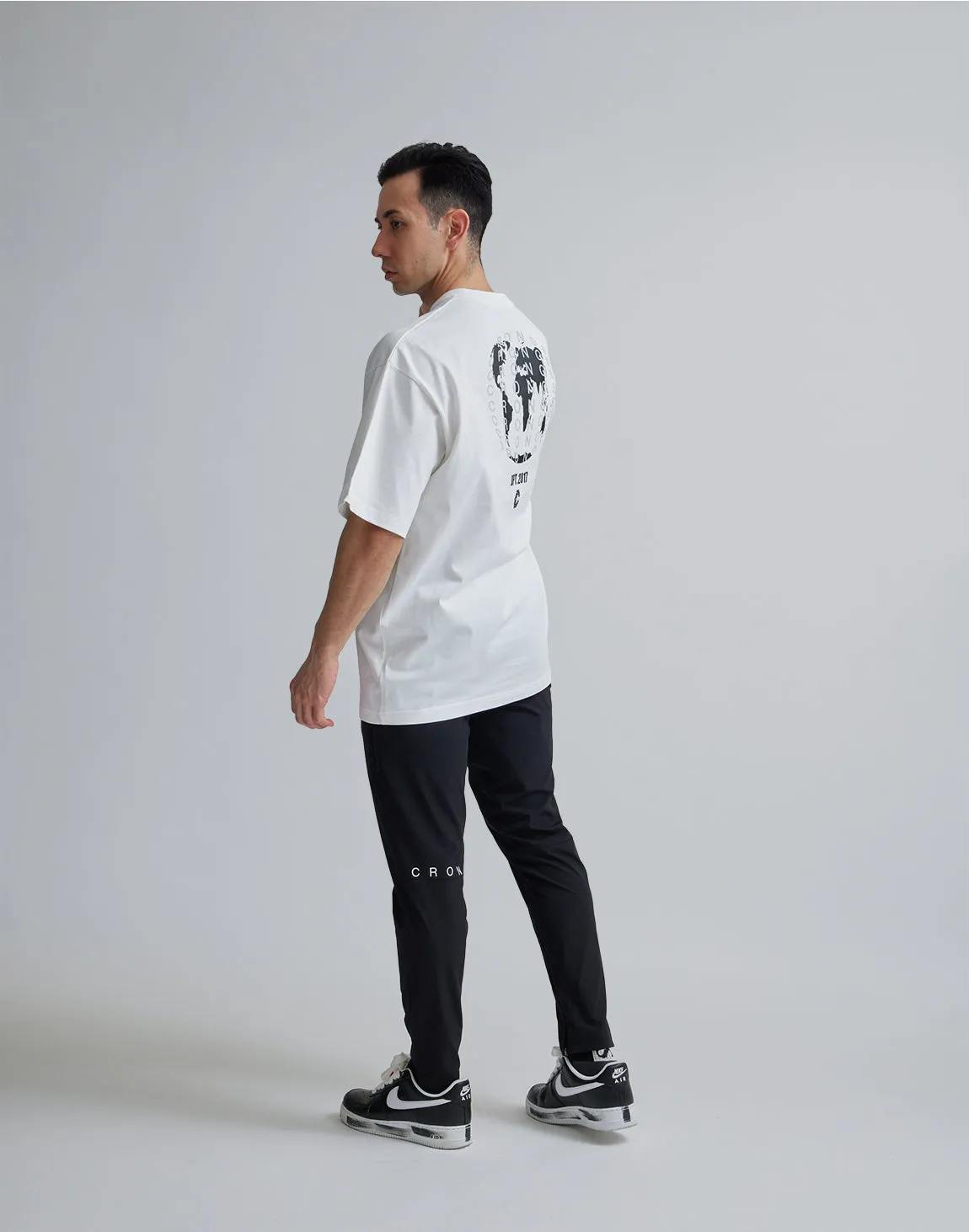 CRONOS WORLD GRAPHIC OVERSIZE T-SHIRTS【WHITE】