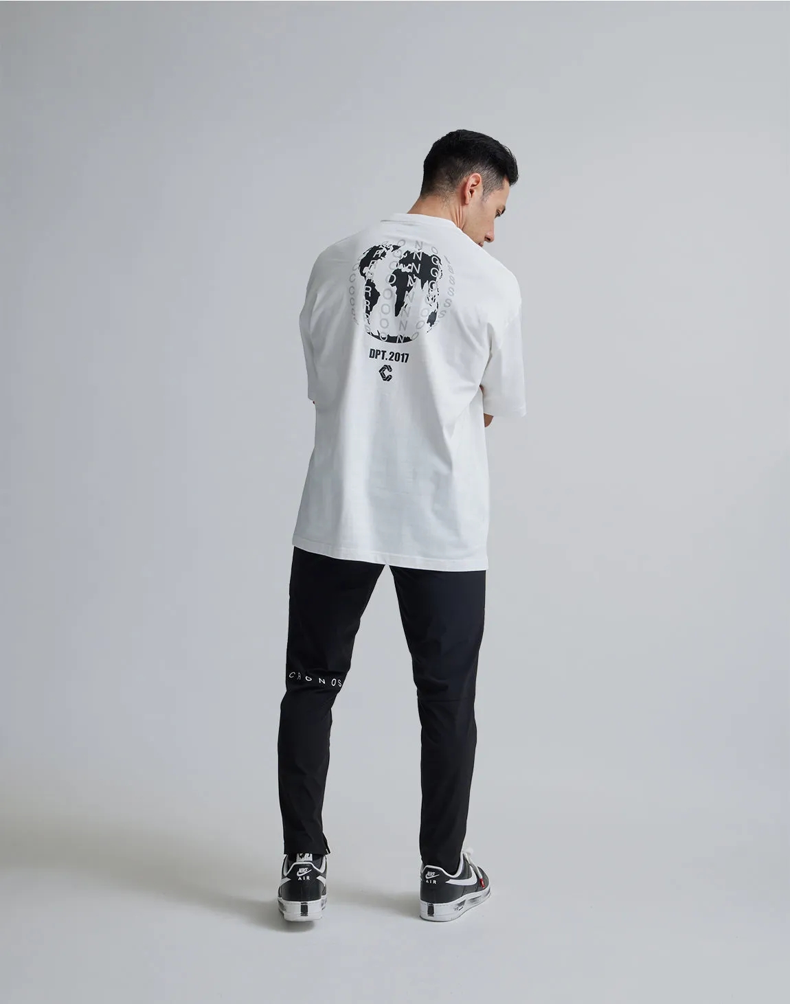 CRONOS WORLD GRAPHIC OVERSIZE T-SHIRTS【WHITE】
