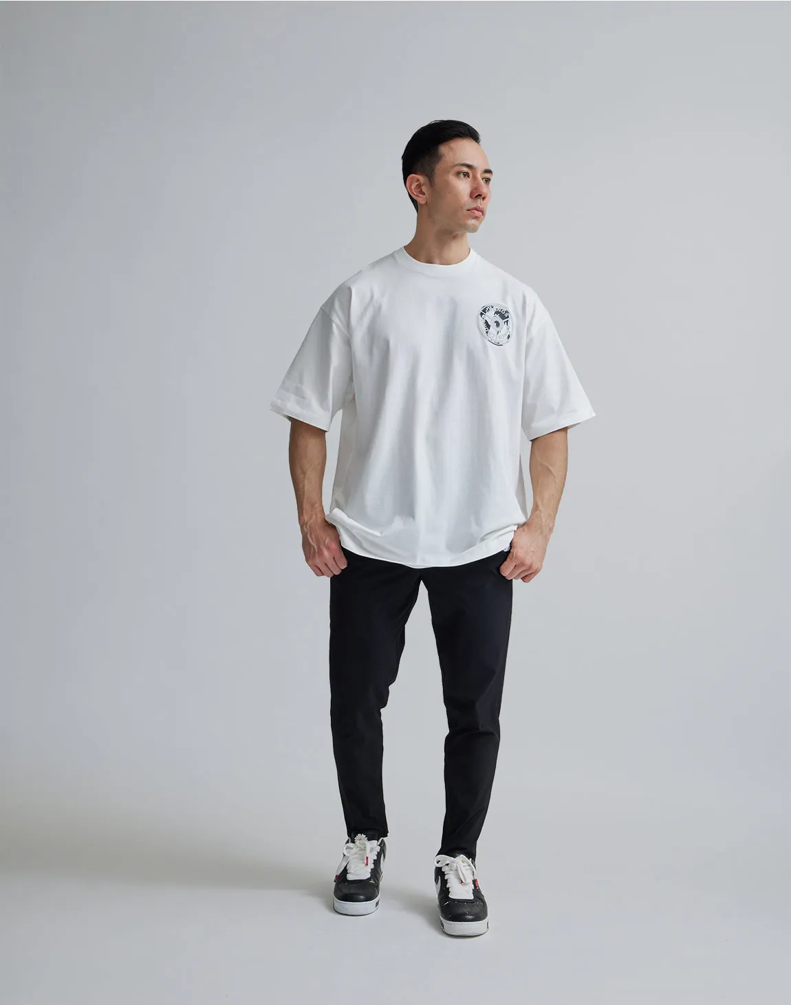 CRONOS WORLD GRAPHIC OVERSIZE T-SHIRTS【WHITE】