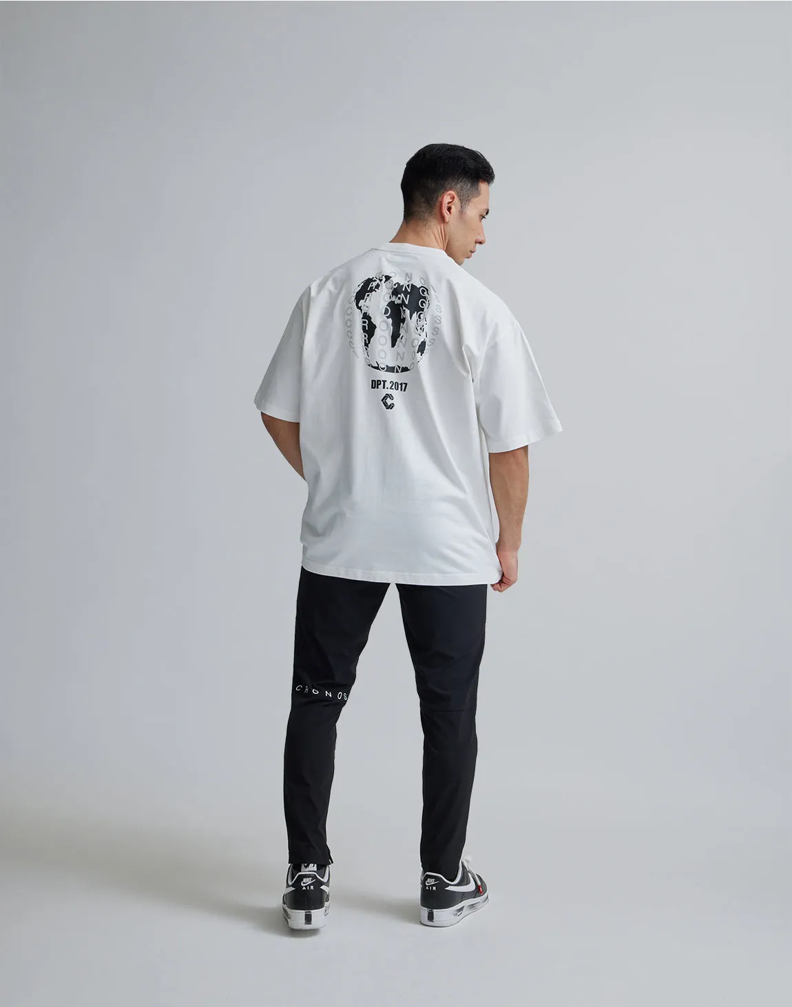 CRONOS WORLD GRAPHIC OVERSIZE T-SHIRTS【WHITE】