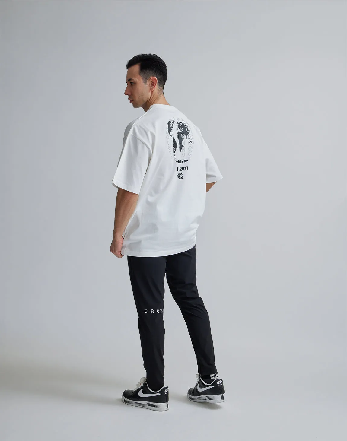 CRONOS WORLD GRAPHIC OVERSIZE T-SHIRTS【WHITE】