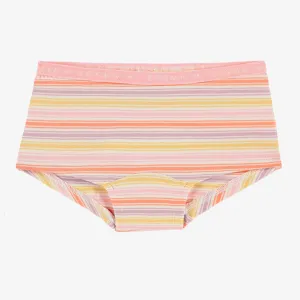 Culotte garçonne crème à rayures, enfant || Cream boycut panties with stripes, child