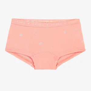 Culotte garçonne rose pâle à motifs de planètes, enfant || Soft pink boycut panties with planet all over print, child