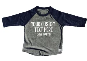Custom Toddler/Kids Raglan - Unisex Kids Shirt