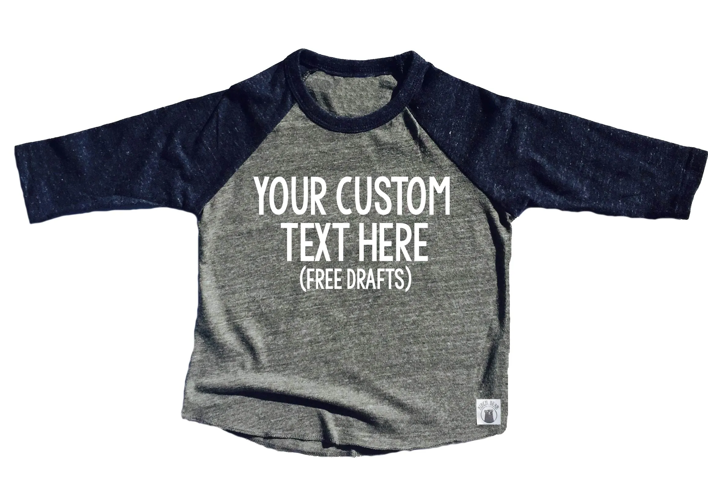 Custom Toddler/Kids Raglan - Unisex Kids Shirt
