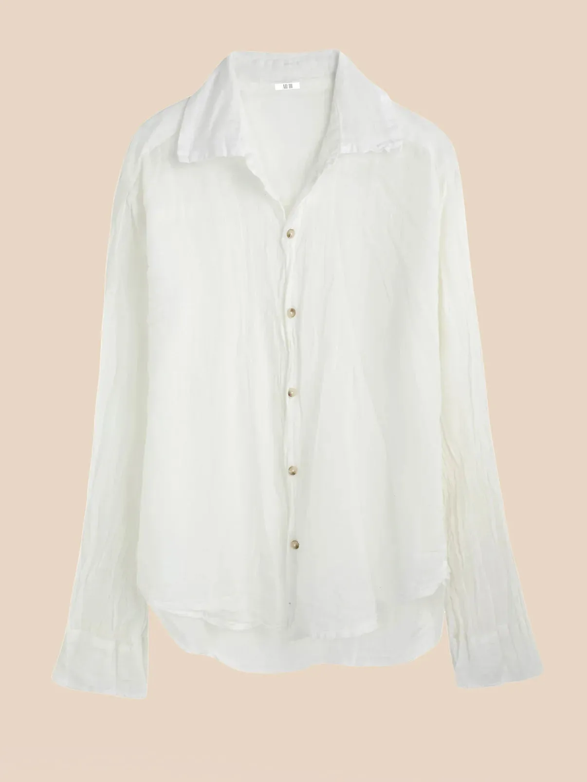 Daniel Button Down Gauze Shirt - White