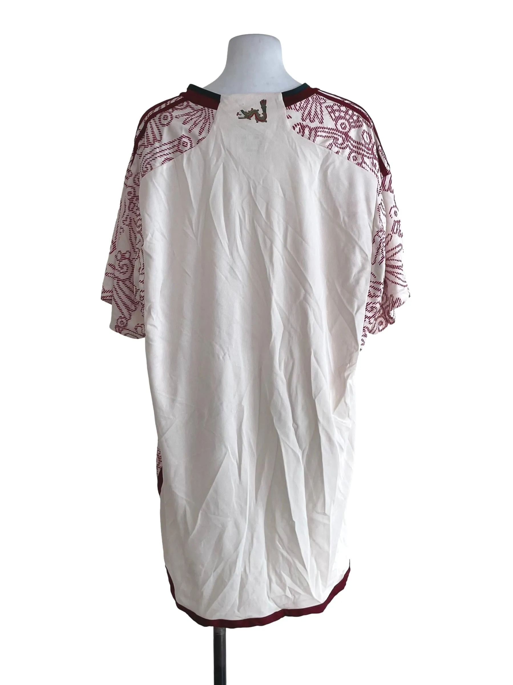 Dark Red Graphic Football T Shirt
