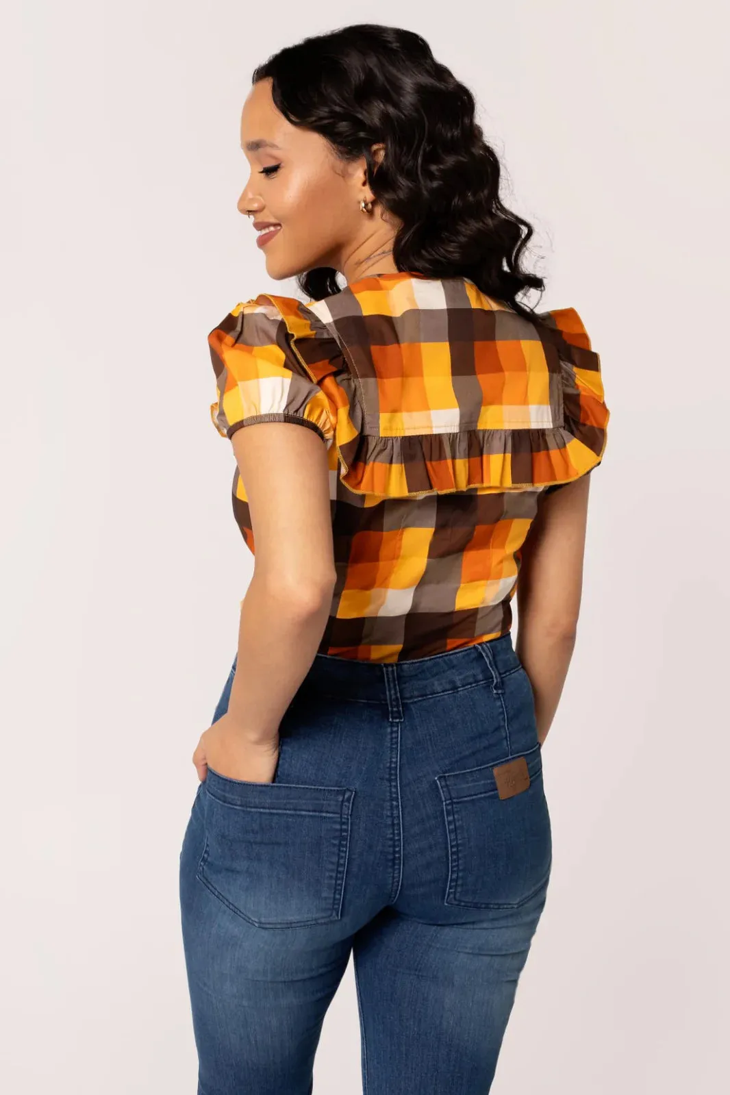 Darlene Check Blouse