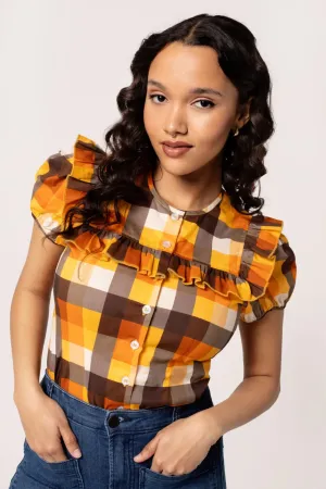 Darlene Check Blouse