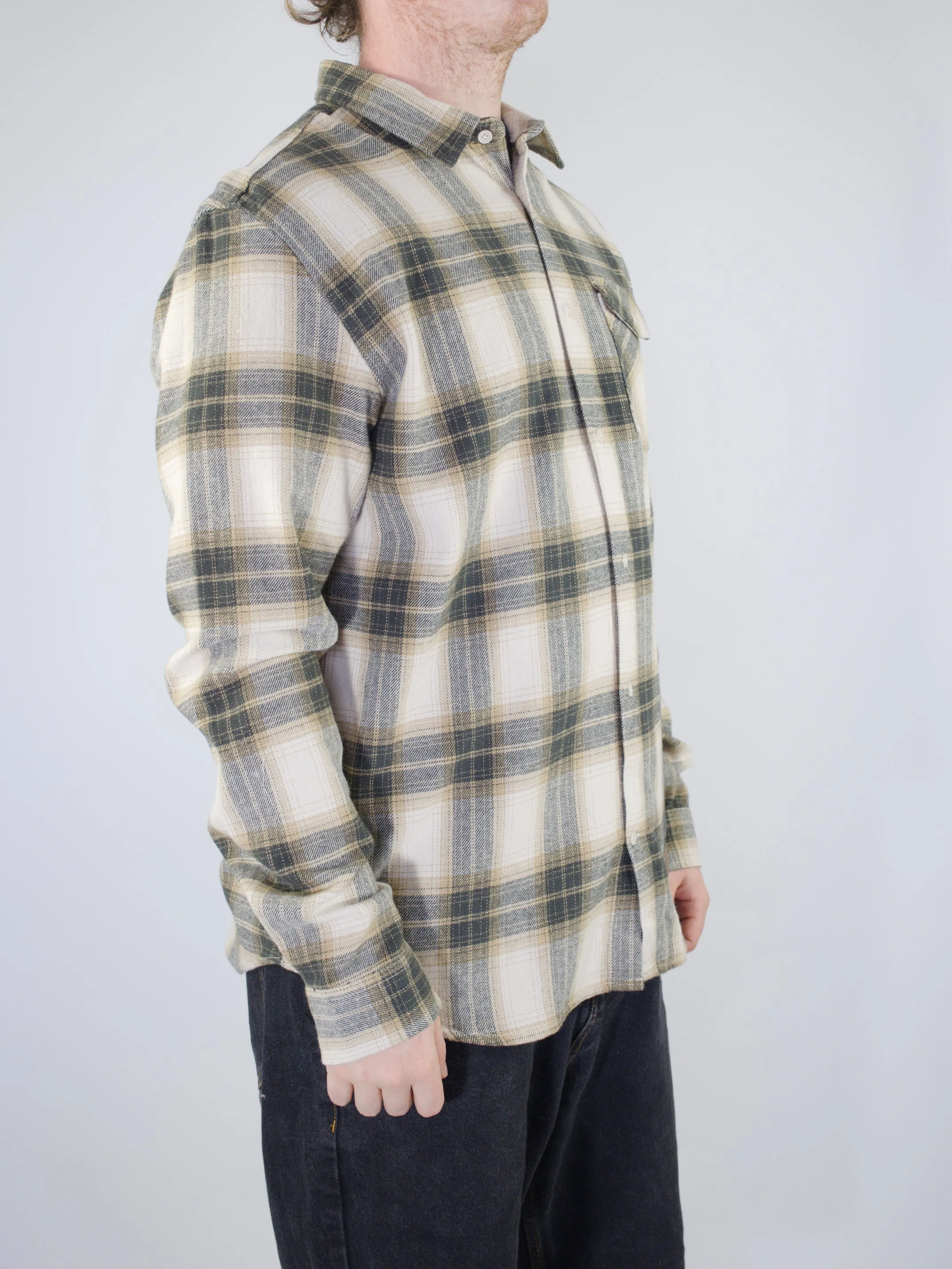 Dc Shoes - Marshal Flannel Shirt - Beige / Tan / Grey