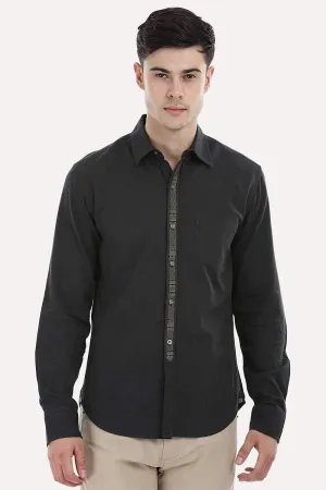 Designed Placket Oxford Shirt