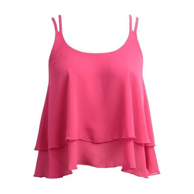 Double Layer Hem Tank Top