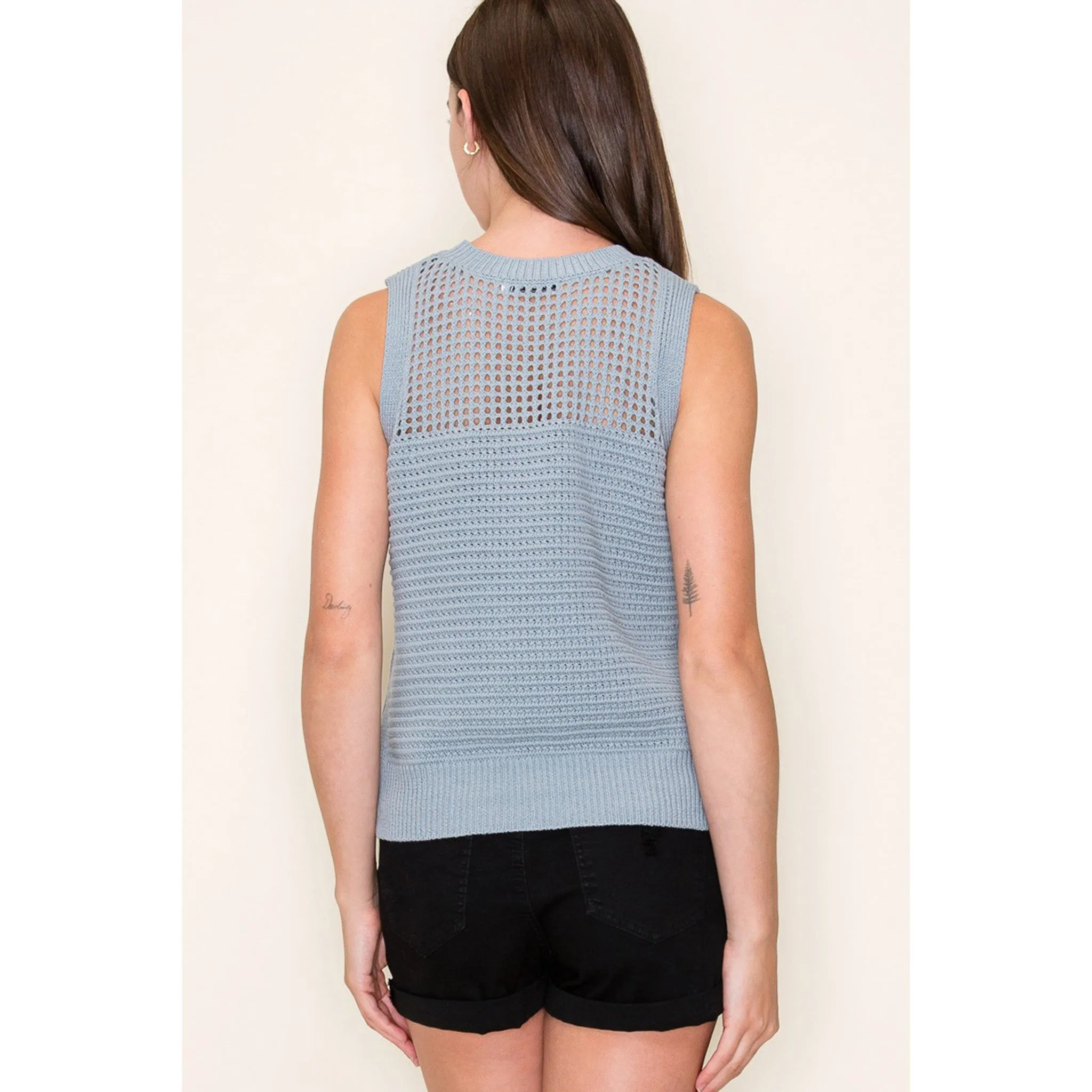 Dusty Blue Sweater Vest