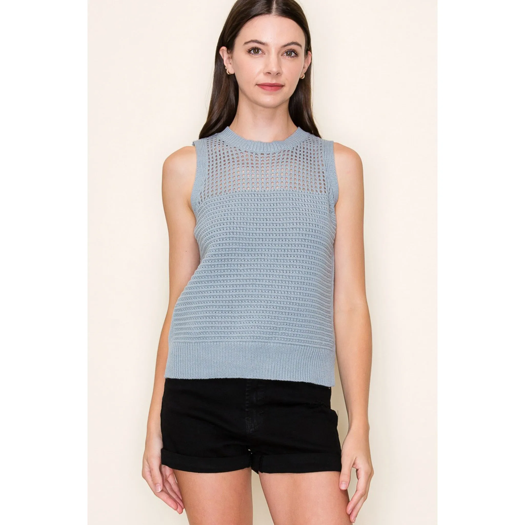 Dusty Blue Sweater Vest