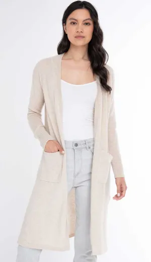 Effortless Cashmere Long Duster with Pockets