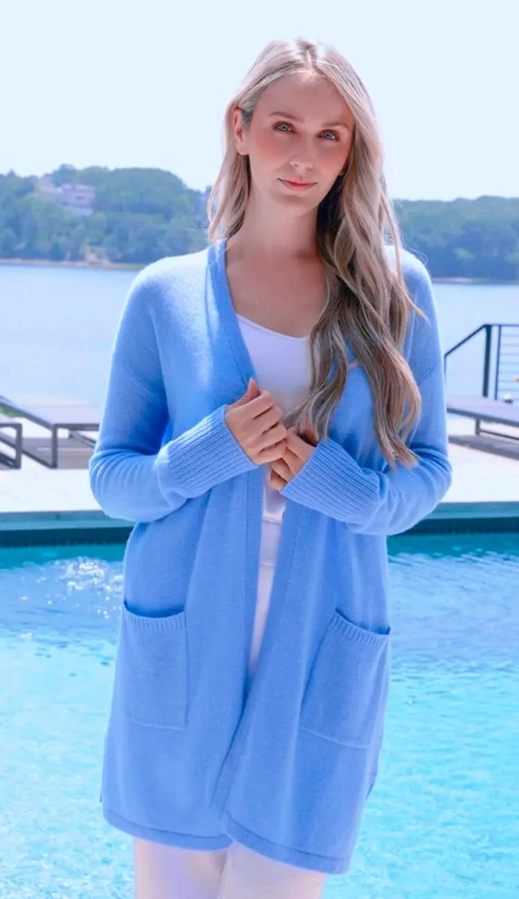 Effortless Cashmere Long Duster with Pockets