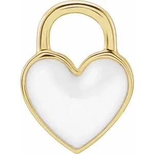 Enamel Heart Charm/Pendant 688833