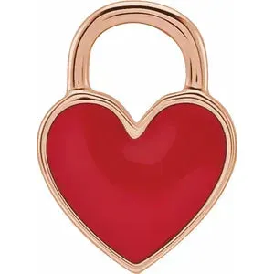 Enamel Heart Charm/Pendant 688833