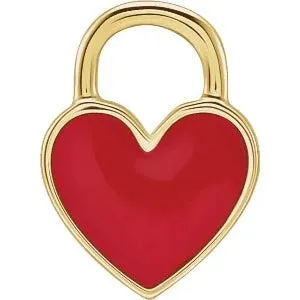 Enamel Heart Charm/Pendant 688833