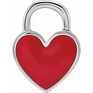 Enamel Heart Charm/Pendant 688833