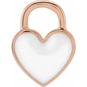 Enamel Heart Charm/Pendant 688833