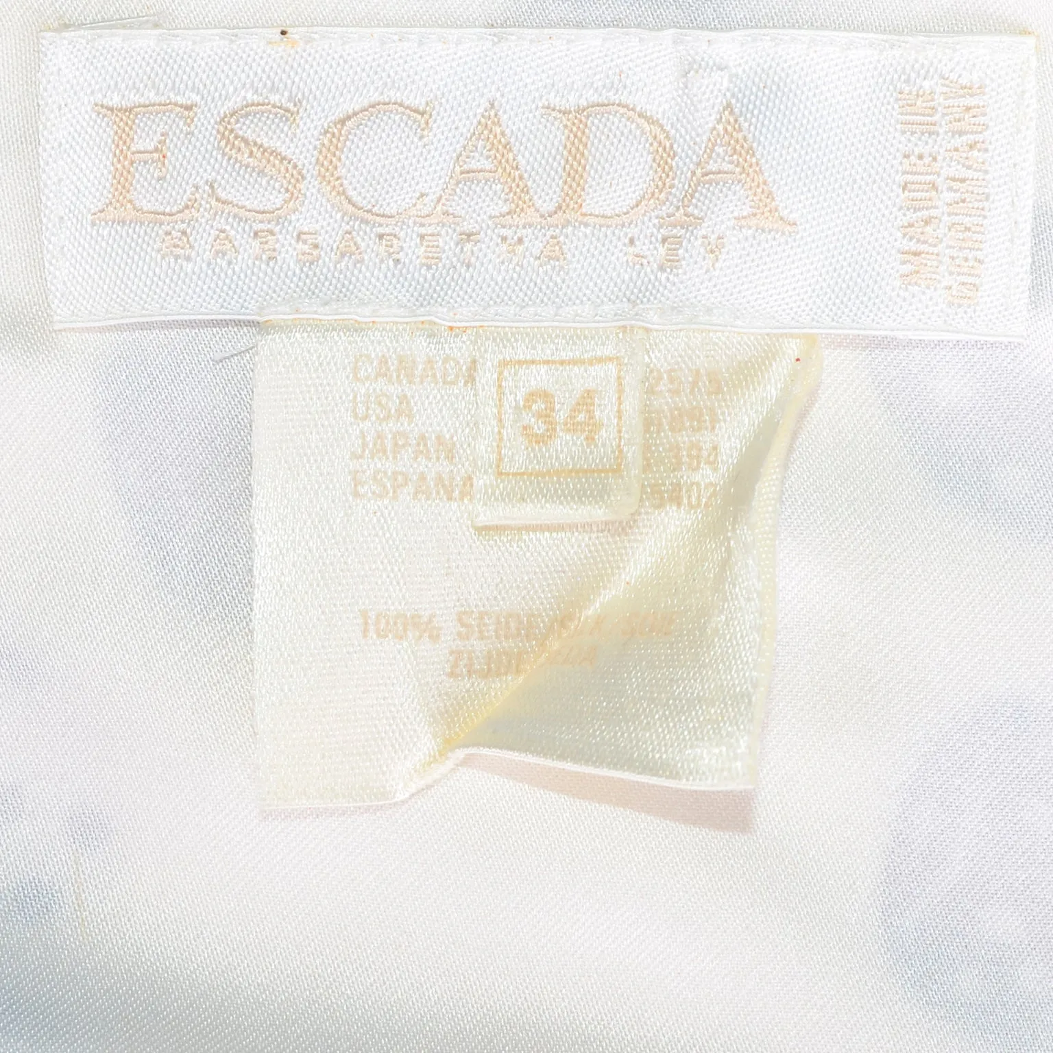 Escada Novelty Dice Print Silk Blouse